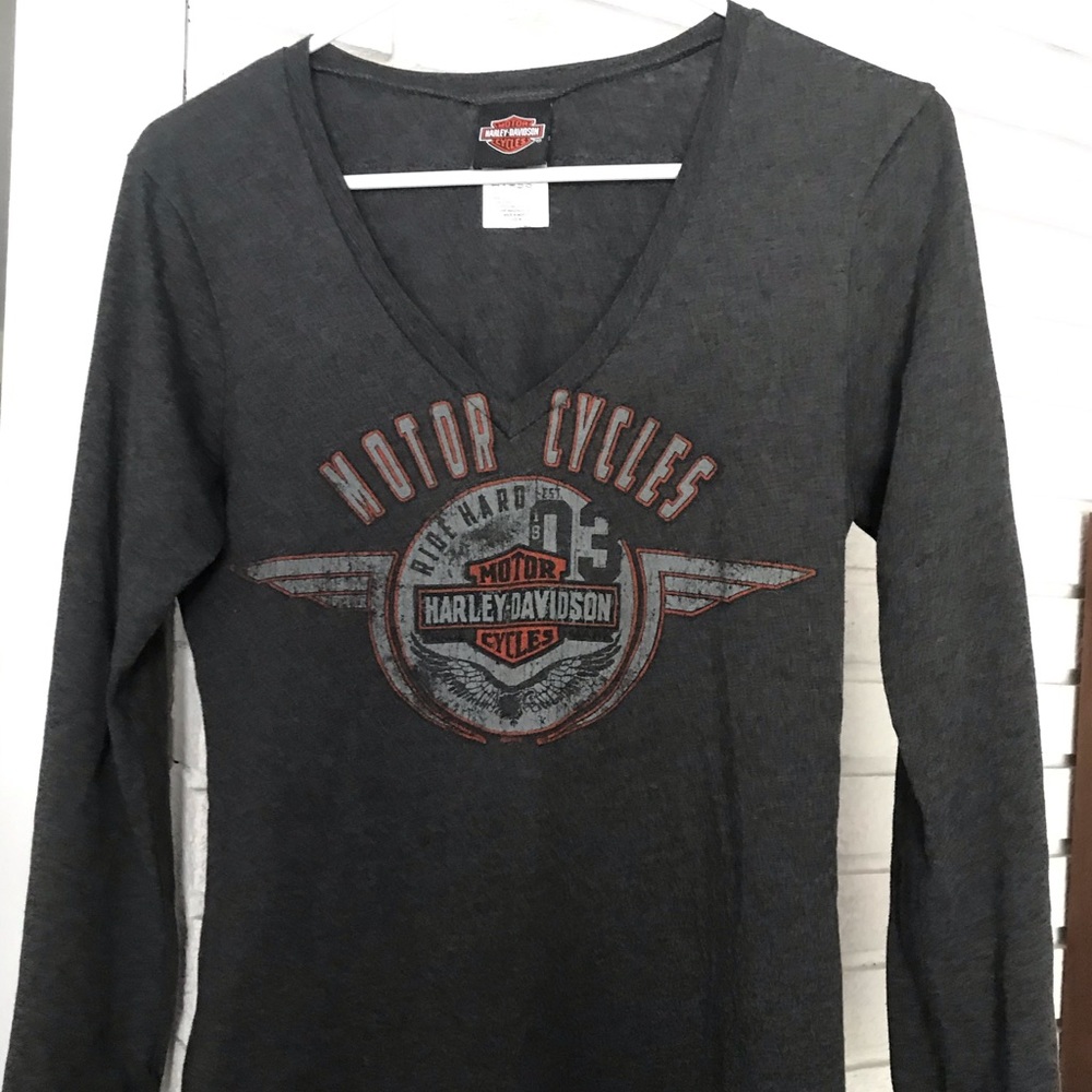 Harley Davidson longsleeve T-shirt V-neck.